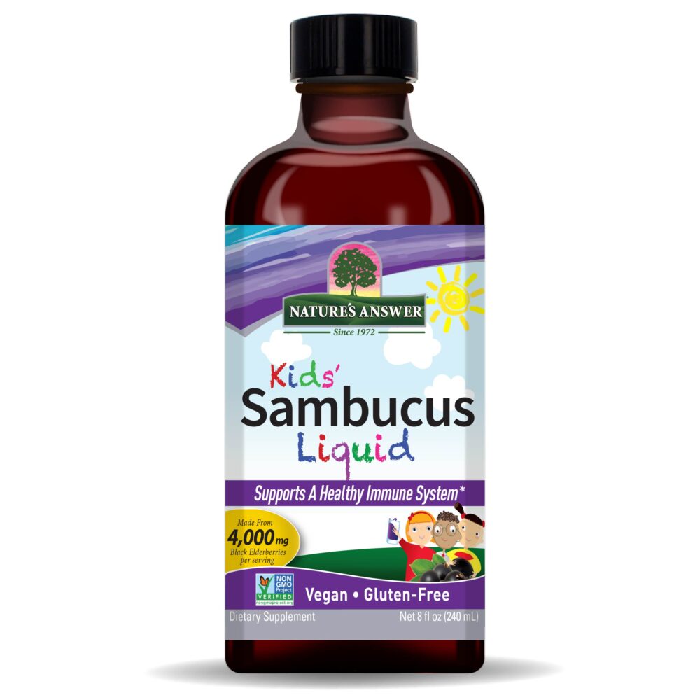 26221 REV0002 Sambucus Kids' Liquid 8oz Vector Bottle (Low Res)