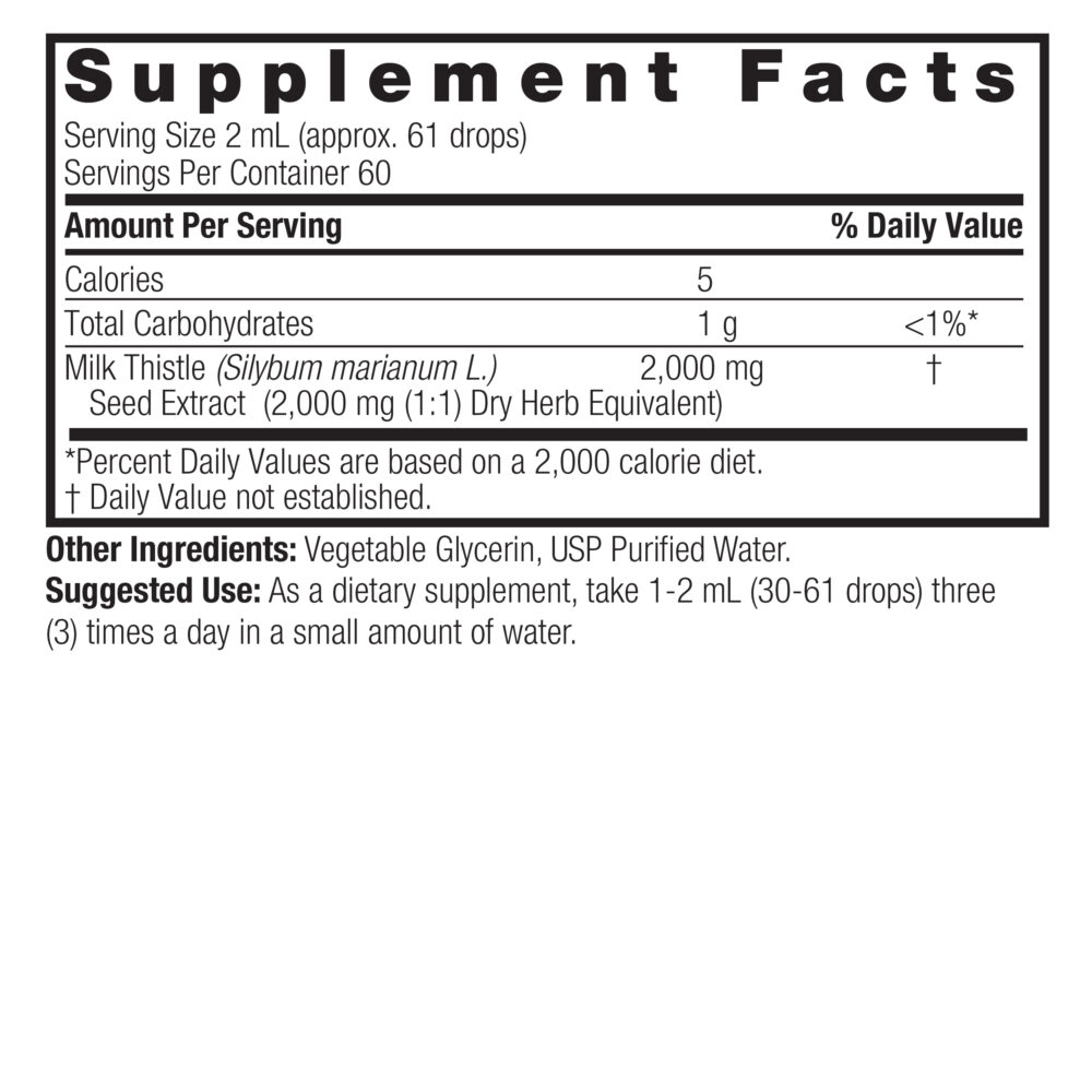 AF110 Rev0001 Milk Thistle 4 Oz. SFB